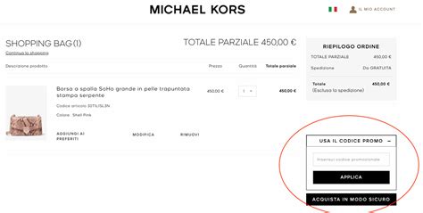 Codice sconto Michael Kors .